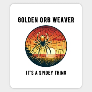 Golden Silk Orb Weaver Magnet